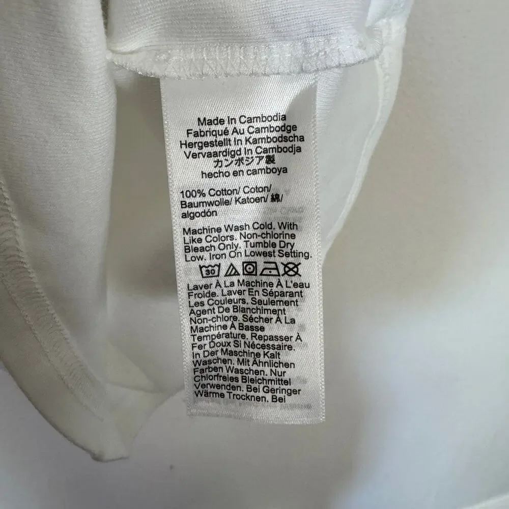 J.Crew Perfect Fit Short Sleeve T-Shirt WMNS XS White Lightweight Stretch Cotton
